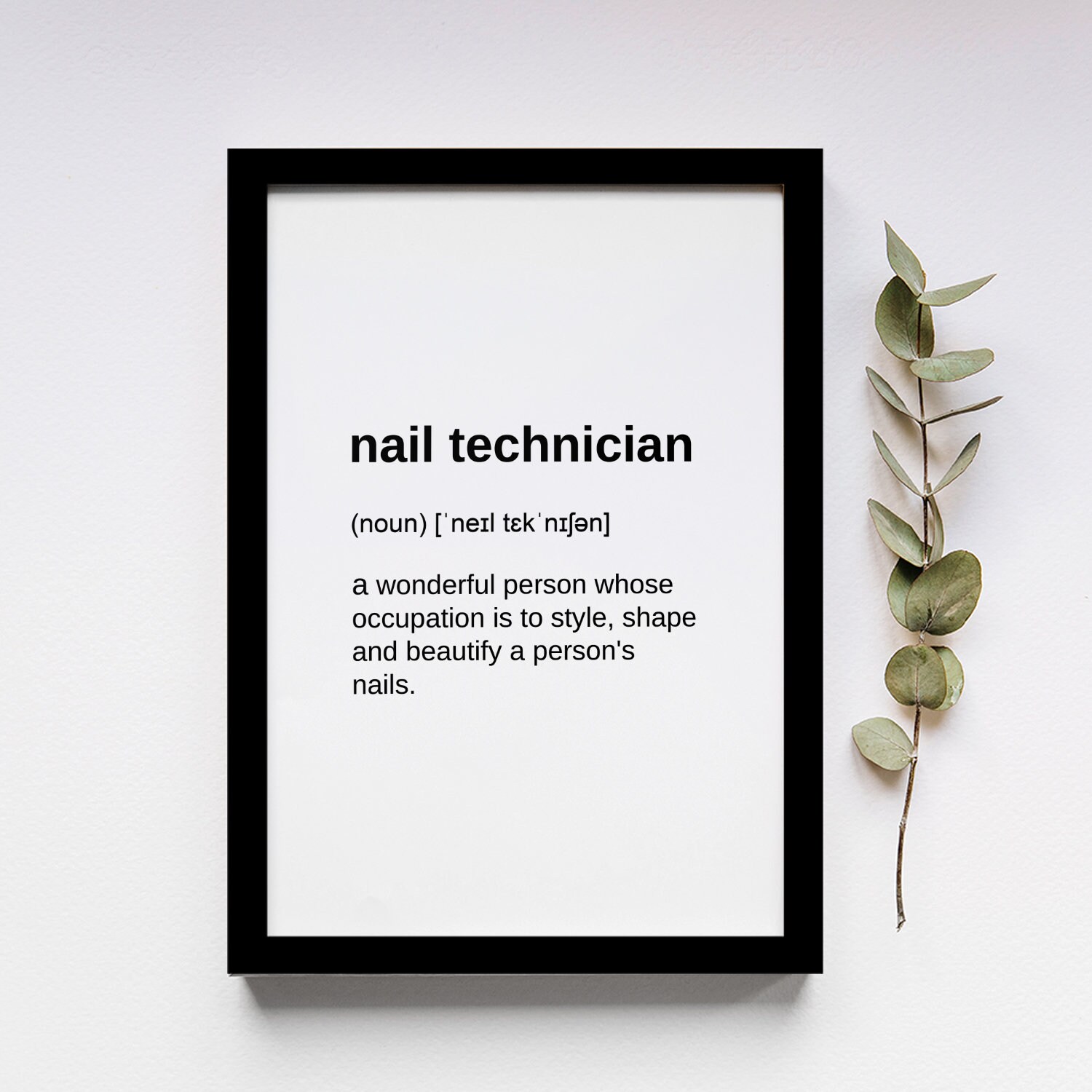 Nail Technician Definition Printable Digital Download Nails Etsy