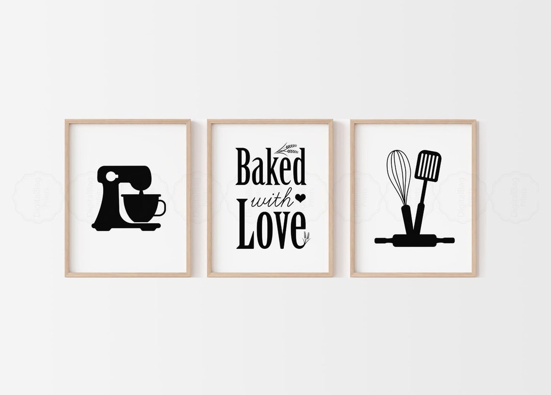 Bakery Decor Baking Wall Art Digital Download Bakery Wall Etsy