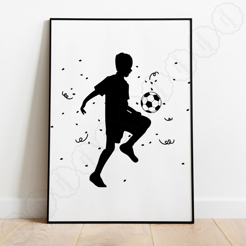 Soccer Wall Art Soccer Prints Digital Download Kids Room | Etsy