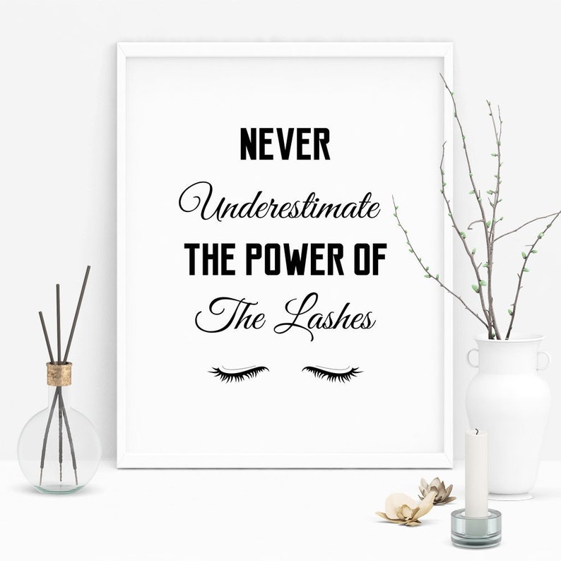 Lashes Studio Wall Art Decor Print Lashes Poster Quote Sign Etsy