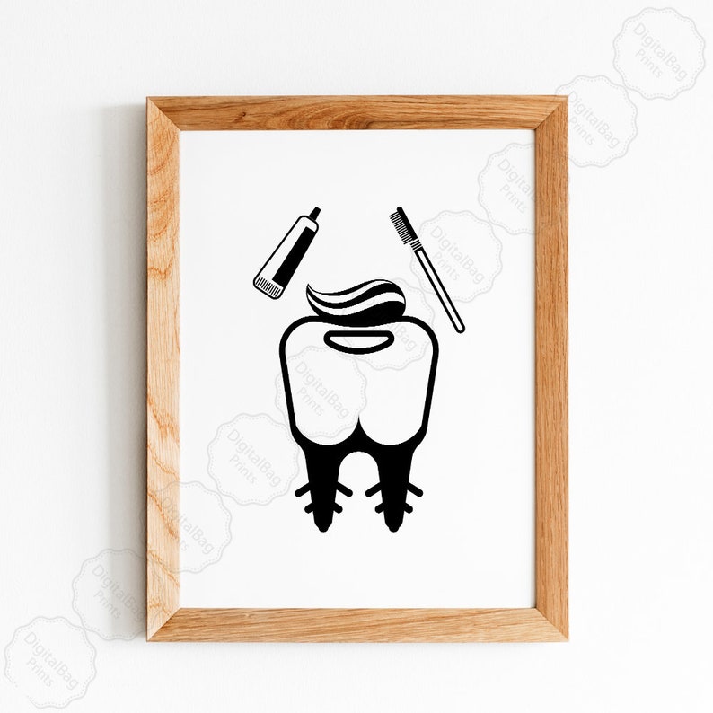 Dental Art Dental Office Decor Digital Download Dentist Etsy