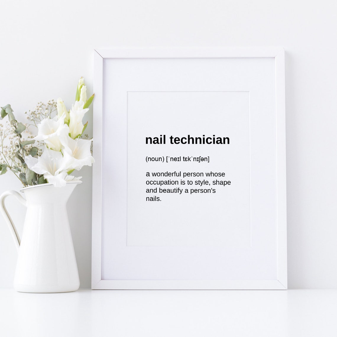 Nail Technician Definition Printable Digital Download Nails Etsy