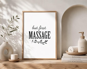 Wanddeko für Massageräume | Zitatposter zum digitalen Download | Spa-Deko für Therapeuten | Wellness-Druckvorlage