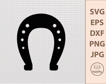 Horseshoe SVG File: Cowboy Clipart, Farm Animal Design (Digital Download)