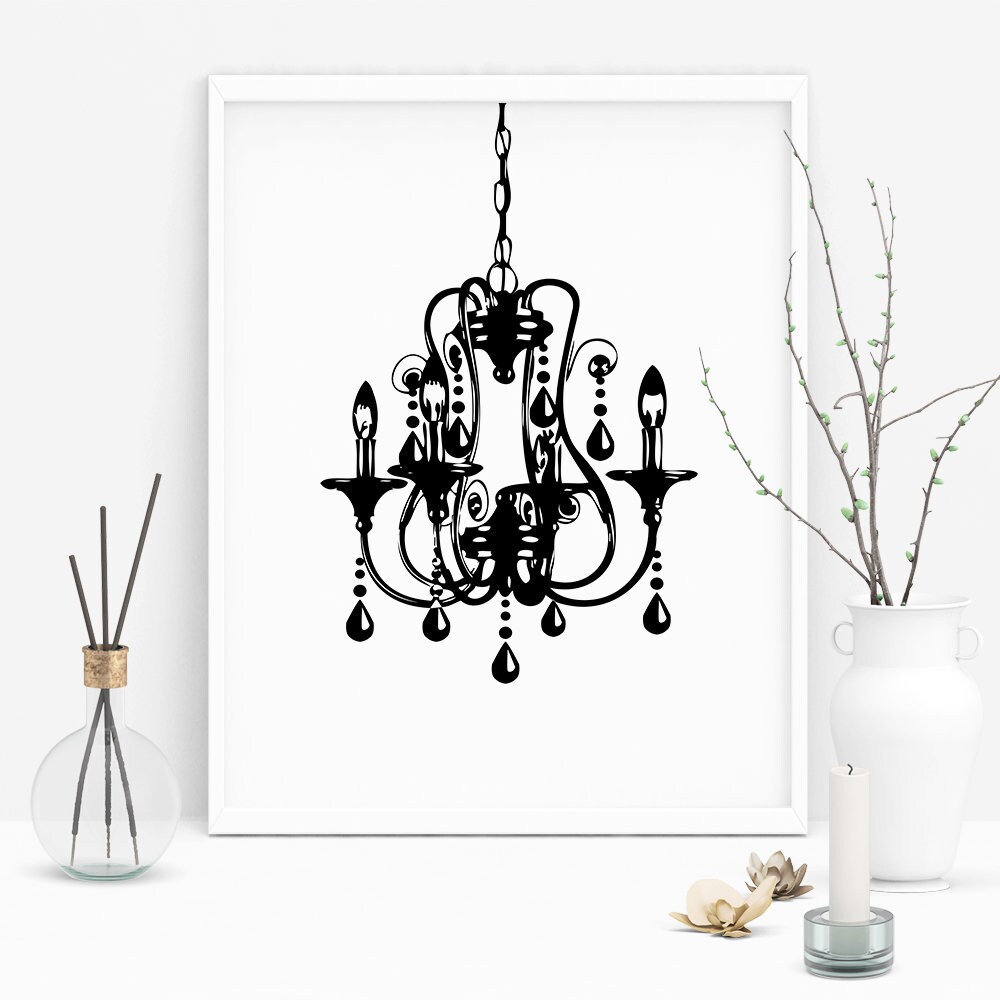 Chandelier Wall Art Poster Prints Zoom