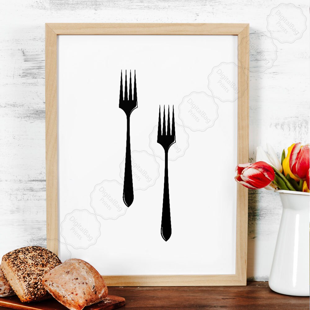 Küche-Wand-Kunst-Set von 5 digitaler Download Druckbare | Etsy