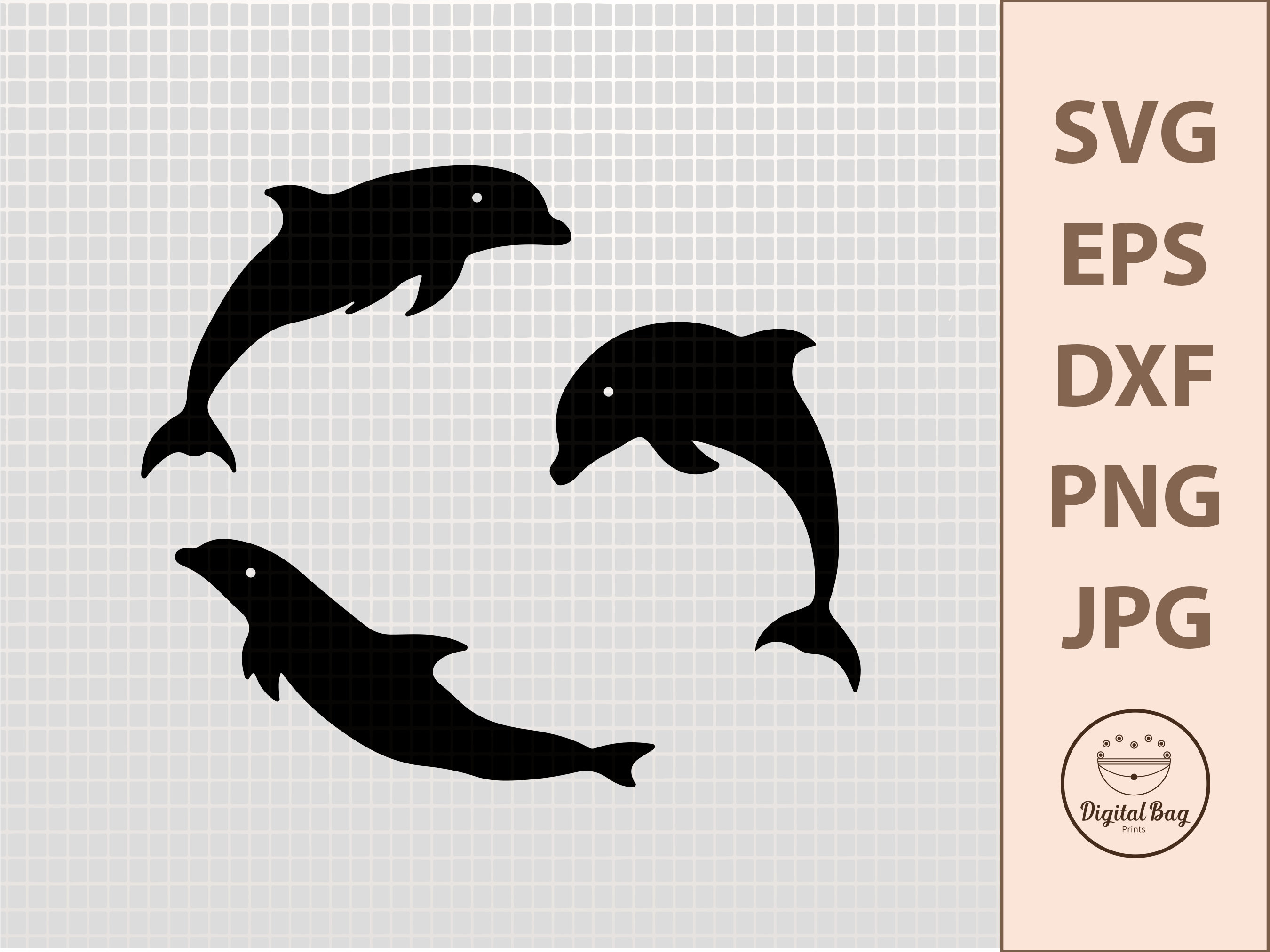 Dolphin SVG, Nautical SVG, Ocean SVG, Dolphin Clipart, Dolphin