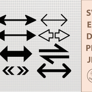 Dubbelzijdig, pijl SVG, SVG-bundel, SVG-bestanden voor Cricut, pijl clipart, silhouet SVG, vormen SVG, pijlen, knippen SVG-bestand, Cricut SVG, SVG