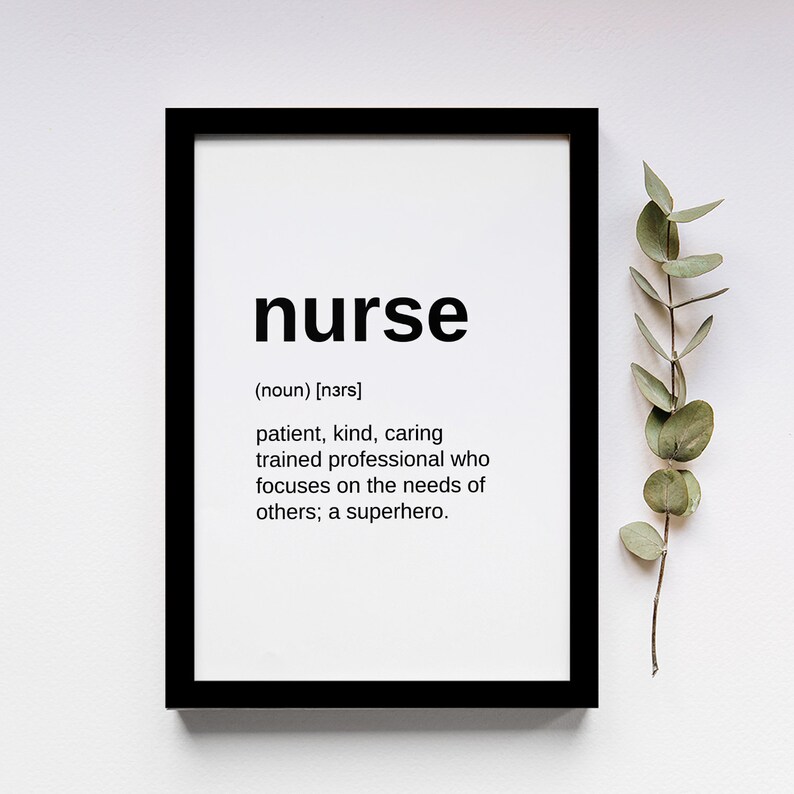nurse quotes nurse wall art digital download definition etsy
