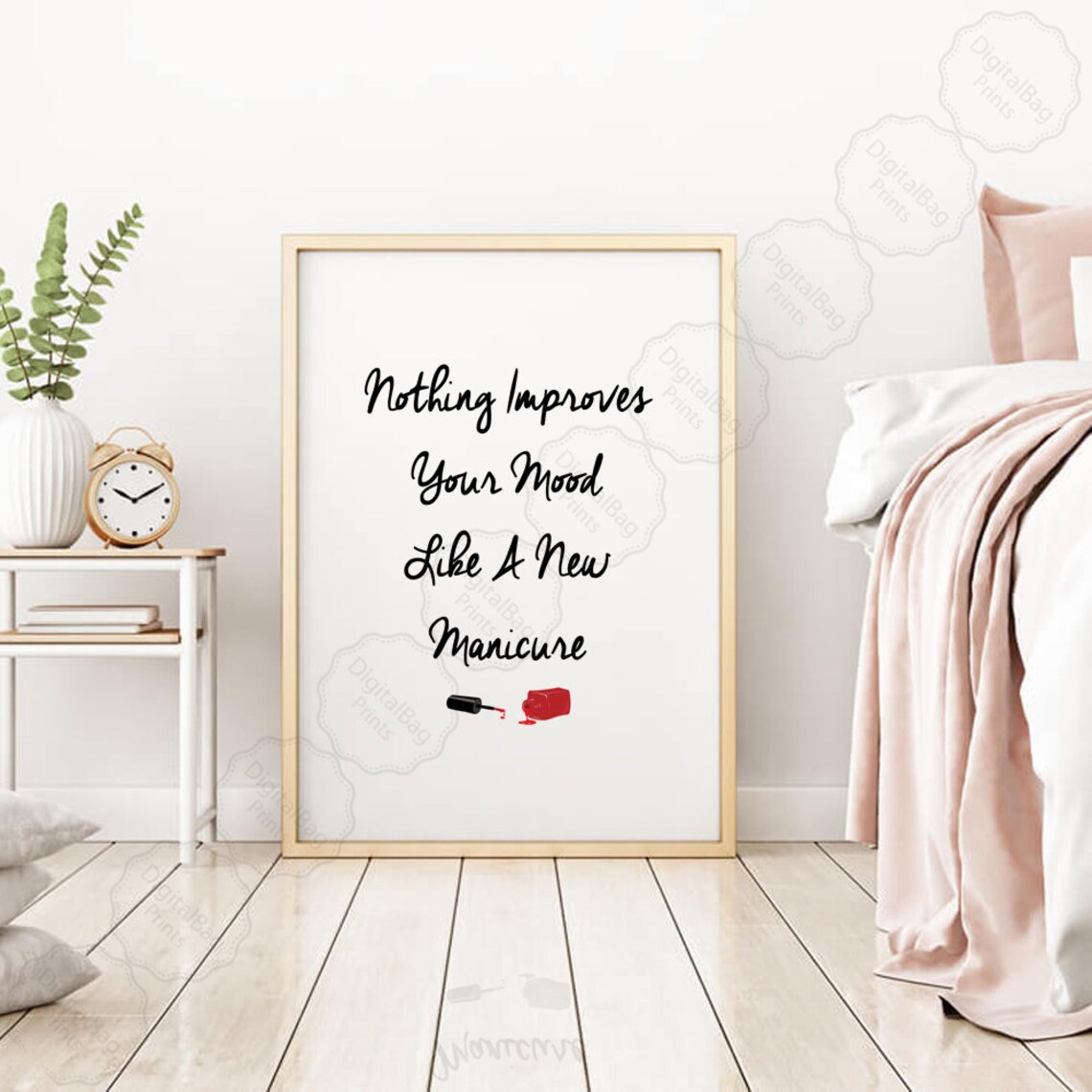 Nail Polish Wall Art Digital Download Poster Beauty Salon Art Etsy