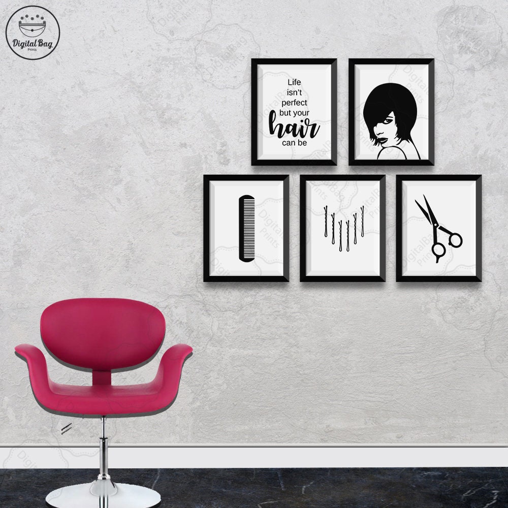 Salon Wall Art Hair Salon Decor Digital Download Salon Etsy