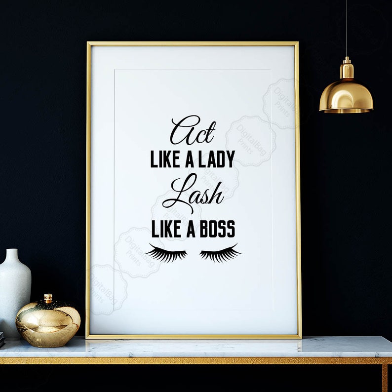 Lash Artist Quotes Fashion Wall Art Digital Download Lash | Etsy