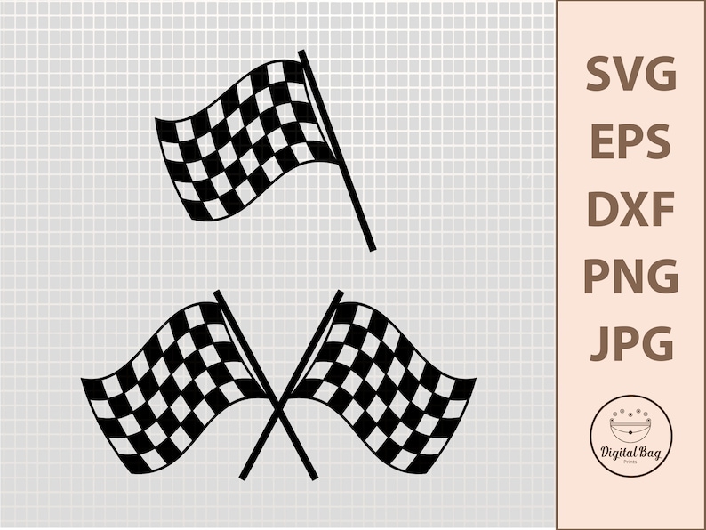 Checkered Flag SVG Bundle: Racing Graphics (digital Download) - Etsy