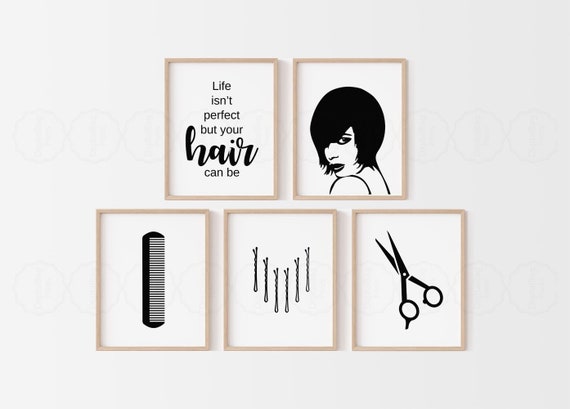 Hair Salon Art Prints: Hairdresser Decor (Digital Download)