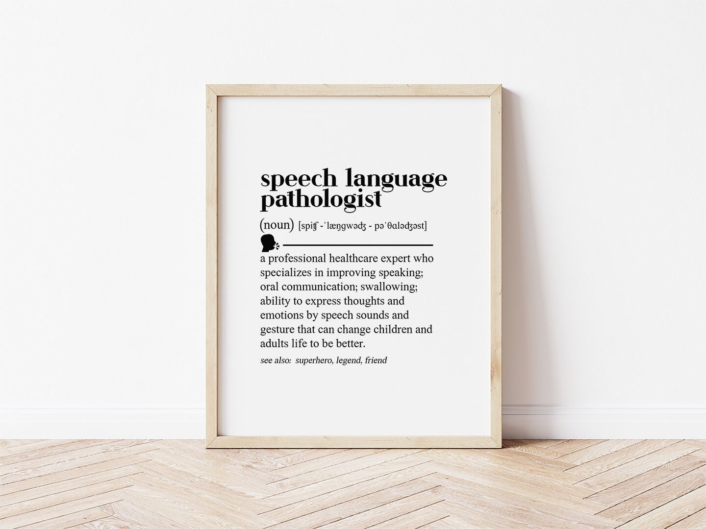 Speech Language Pathologist Gift, Digital Download, Speech Language Pathologist Definition Print Thank You Gift, Appreciation Christmas Gift
