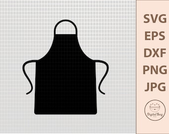 Chef Apron SVG, Digital Download, Apron SVG, Cricut Cut File, Silhouette File, Kitchen SVG, Baker Svg
