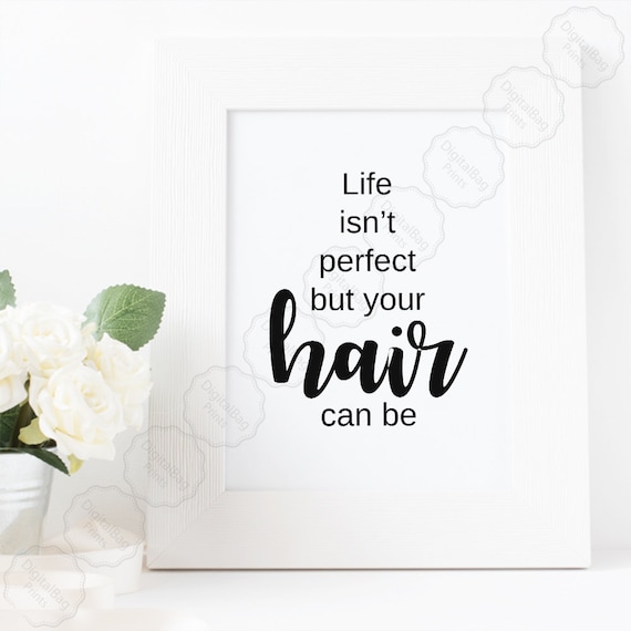 Hair Salon Wall Art Decor Digital Download Hair Quotes Etsy