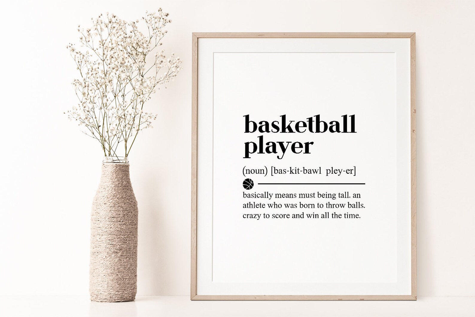 Basketball Wall Art Basketball Player Definition Digital Etsy