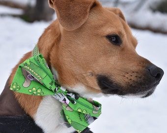 St. Patricks Day Pups Bow Tie