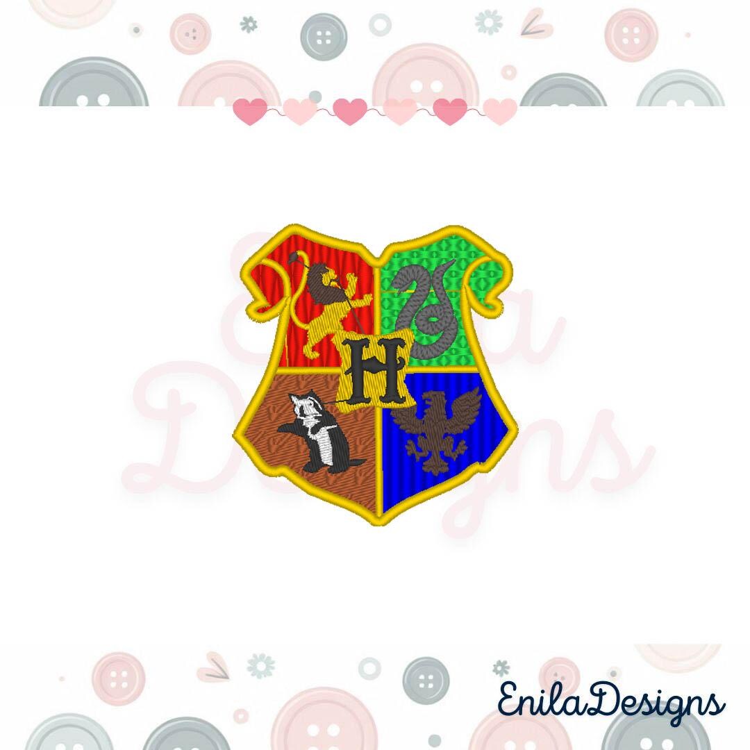 Crest Hogwarts Machine Embroidery File Design - Etsy