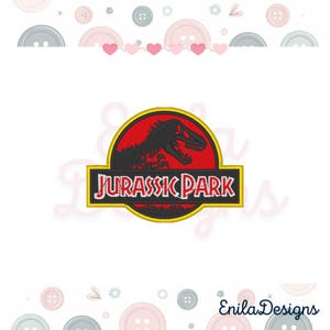 Stickdatei Jurassic Park Symbol Inspiriert