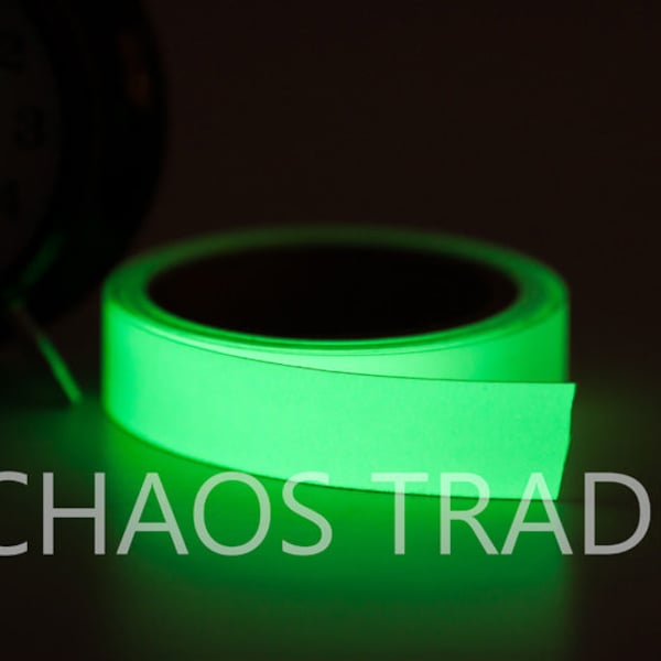 25mm/5m - 1'' breed/16,4 ft. lengte Glow in the dark tape luminescent luminous self-adhesive band