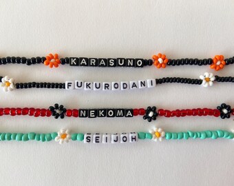 Apehuyuan Anime Haikyuu Black Braided Leather Bracelet for Men Women Nekoma Aobajohsai Fukurodani Shiratorizawa Cool Wristband Bangle
