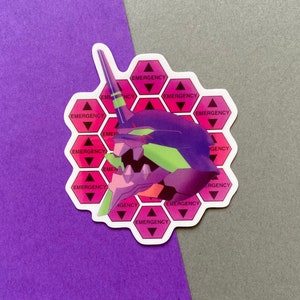 Mech vinyl clear sticker cyberpunk aesthetic anime mecha