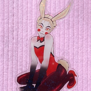 Lucifer Bunnysuit Hazbin acrylic standee