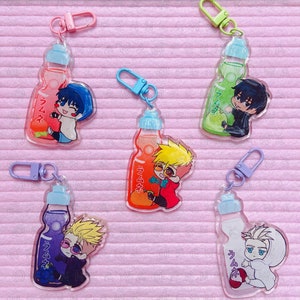 Trigun Stampede Ramune charms acrylic Vash Nai Meryl Wolfwood