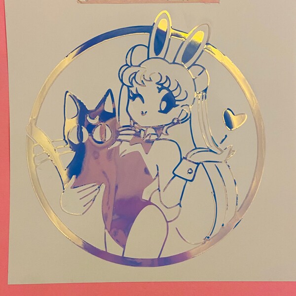 Sailor Moon Car Decal Holographic Etsy