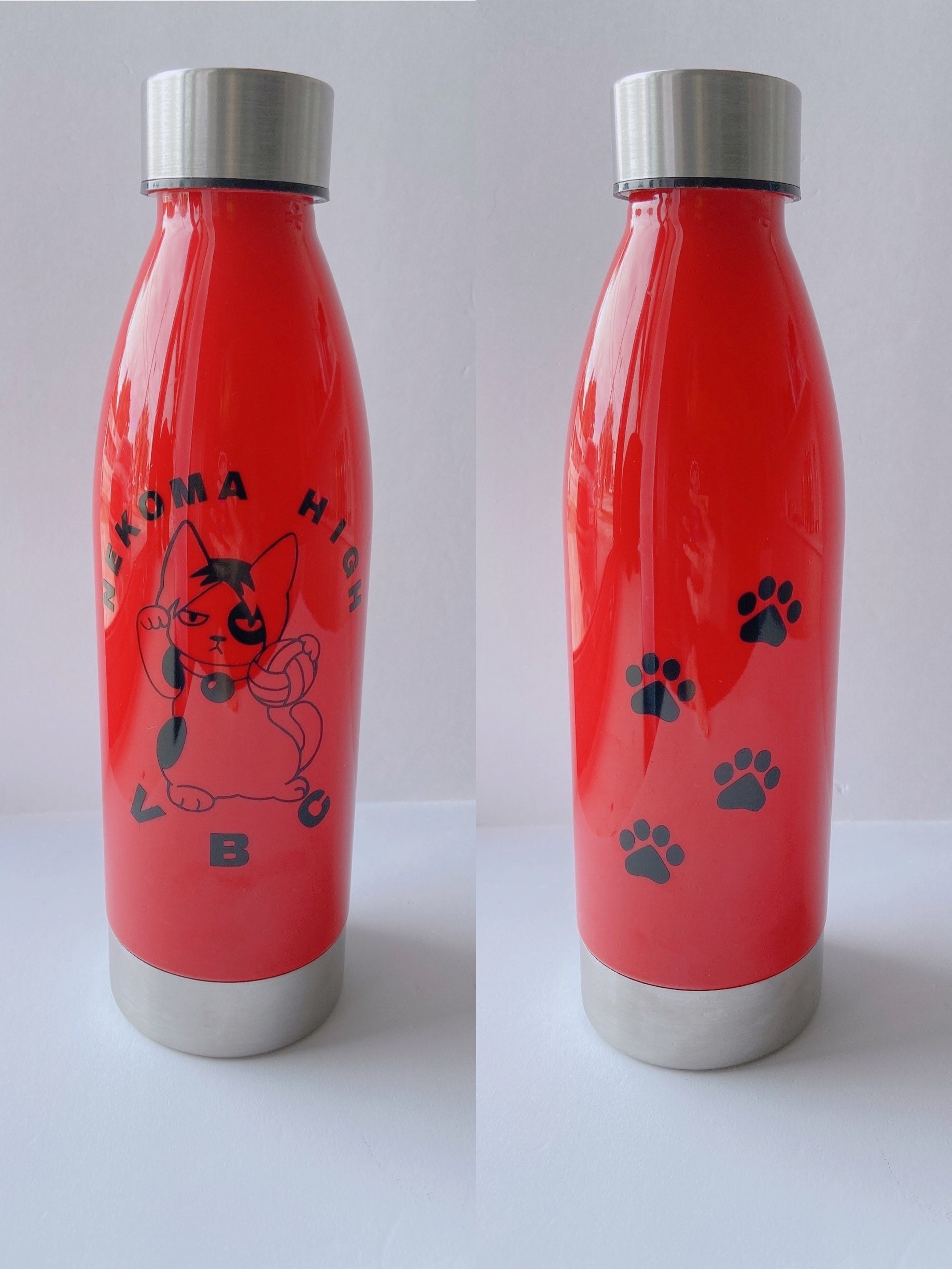 Haikyuu Inspired Nekoma Water Bottle Kenma Cat Theme Haikyu Etsy