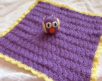 Crochet Owl Security Blanket PATTERN