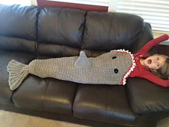 Crochet Shark Tail Blanket PATTERN