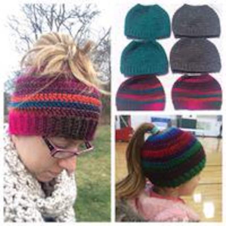 Messy Bun Hat Crochet PATTERN - Etsy