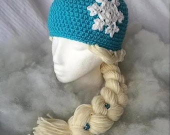 Crochet Ice Princess Winter Hat PATTERN