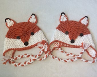 Crochet Fox Hat PATTERN