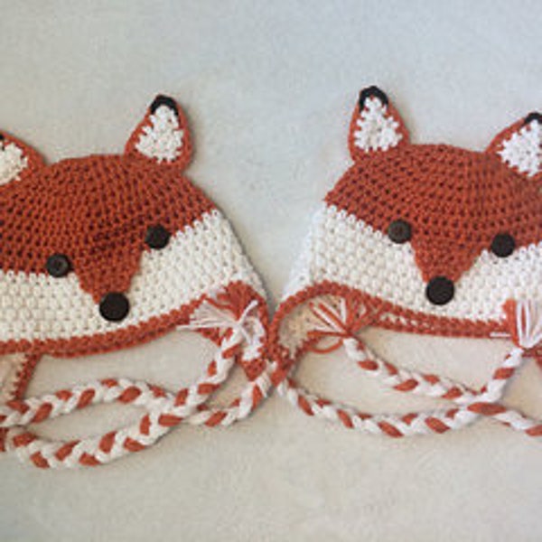 Crochet Fox Hat PATTERN