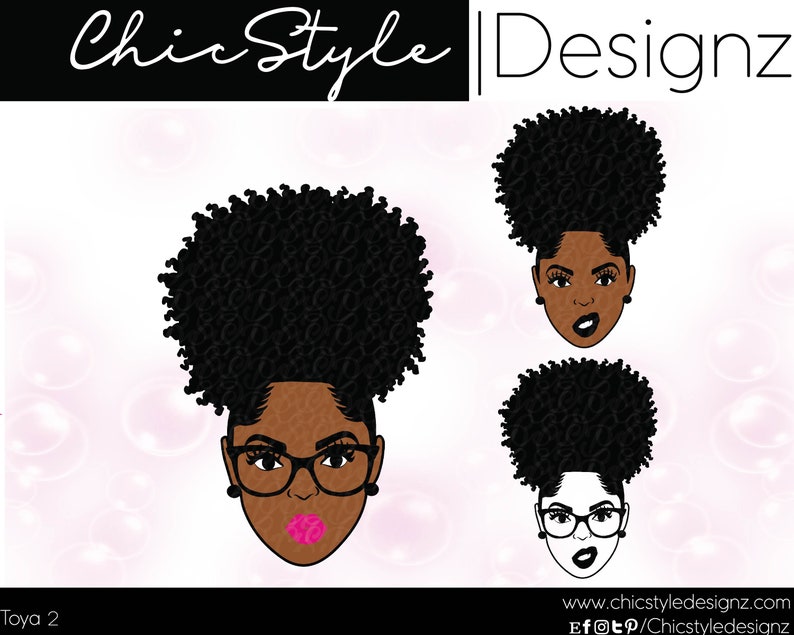 Download Toya 2-Afrocentric Svg cutting file Natural Hair Svg | Etsy