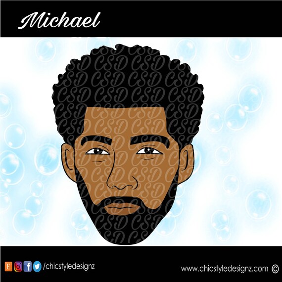 Michael African American Man Svg Black Man African American Etsy