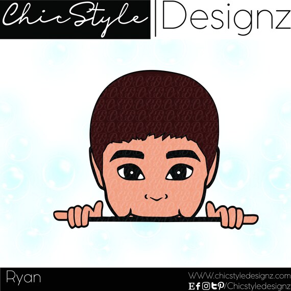 Download Peek A Boo Boy Afro Svg