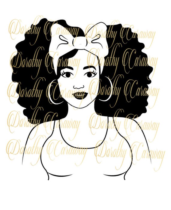 Download Monica Afro African American Plus Size Woman Svg Natural Etsy