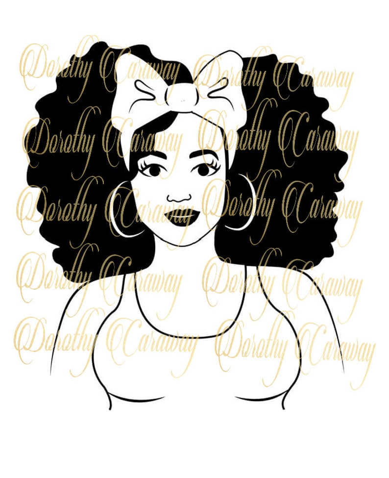 Monica Afro African American Plus Size Woman Svg Natural Etsy