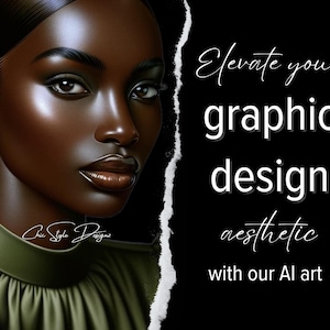 African American woman art| black woman printable wall art| black woman AI clipart| African American woman digital art| Digital art download