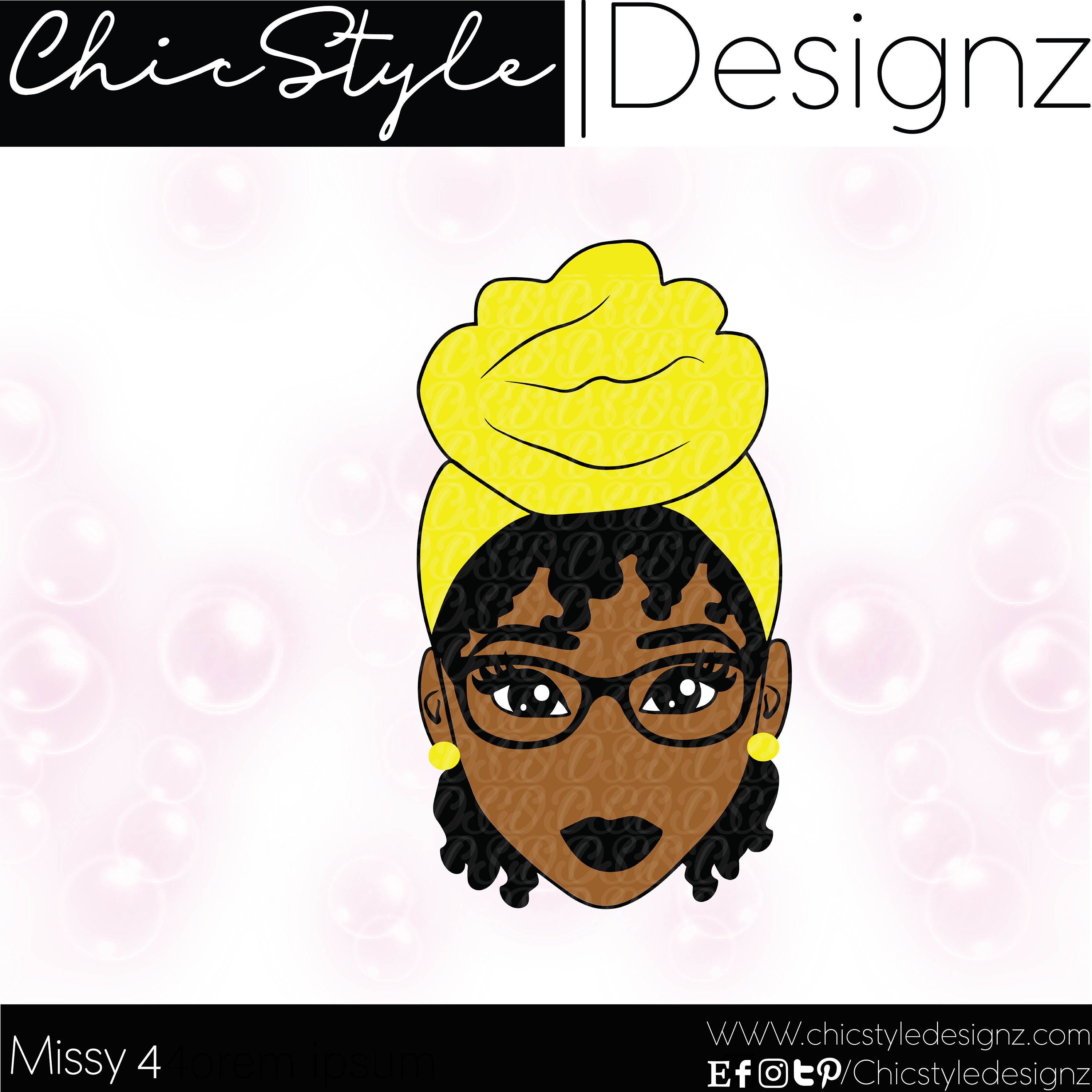 Download Missy 4 African American Woman Svg Girl Svg Natural Hair Etsy
