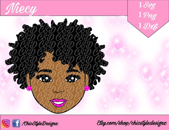 Niecy African American Gir Svg Black Girl Svg Afro Girl Svg Etsy