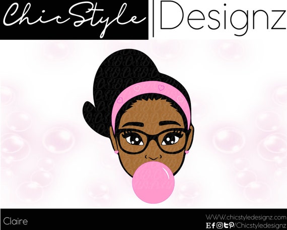 Download Claire African American Woman Svg Girl Svg Natural Hair Svg Etsy