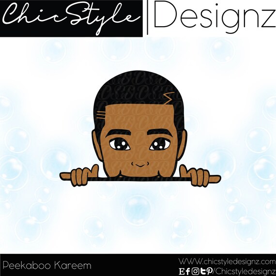 Download Peek A Boo Kareem Afro Boy Svg
