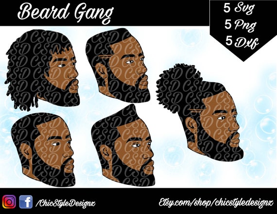 Beard Gang African American Man With Dreads Svg Black Men Svg African American Svg Man With Dreadlocks Afro Men Handsome Black Svg Clipart