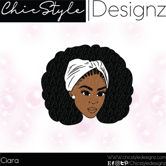 Download Ciara Long Hair Svg Afrocentric Svg Cutting File Natural Etsy